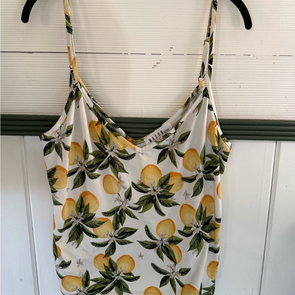 MasonGrey pajama tank/cami lemon- size L